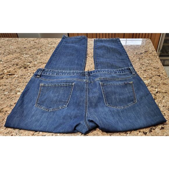 Tommy Hilfiger Jeans Womens 18 Skinny Mid Rise Dark Wash Blue Denim Stretch - Picture 8 of 15